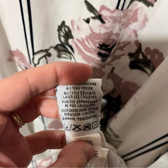 Magazine Maternity White and Pink High Low Sundress with Flutter Cap Sleeves - Picture 15 of 16